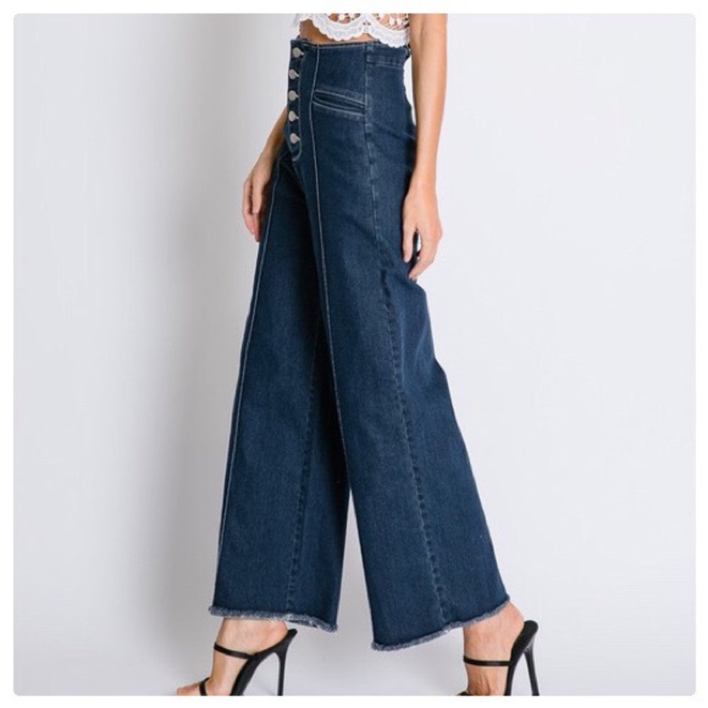 Bella High Waist Wide Leg Jeans - Picture 7 of 8